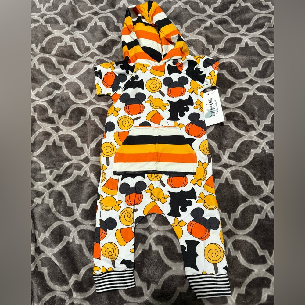 Brand new handmade long all with hood! Mickey Halloween